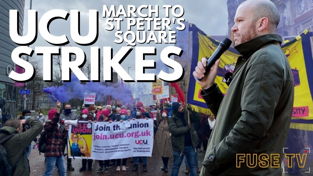 March to St Peter’s Square - UCU Strikes Manchester Day 2 | Fuse News